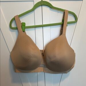 Cacique Lightly‎ Lined Full Coverage nude Bra Women's Size 44DD